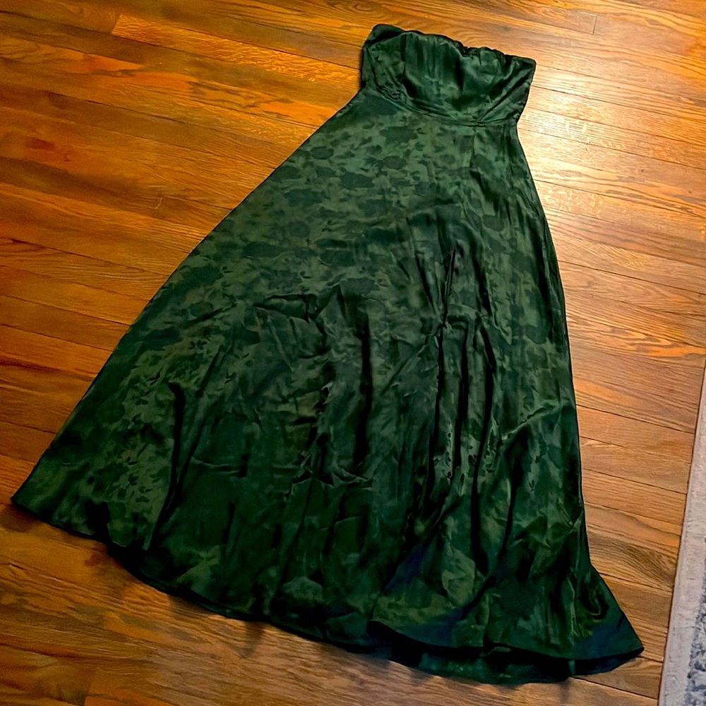 Lulus Emerald Green Strapless Lined Dress Size S